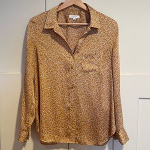 Equipment Satin Flower Print Shirt